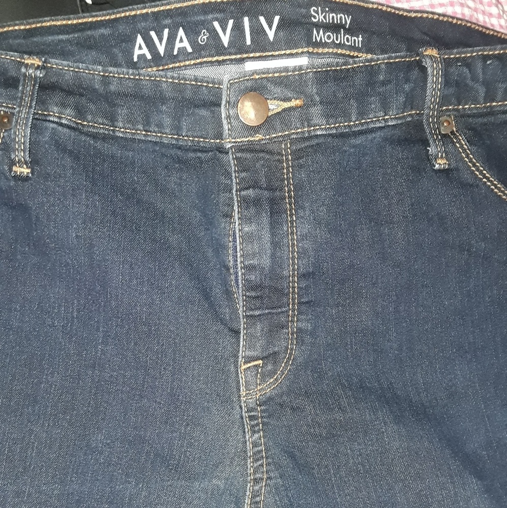 Ava Viv Dark Wash Denim Jeans  18W